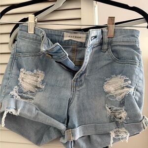 PacSun Sky Blue Ripped Jean Shorts